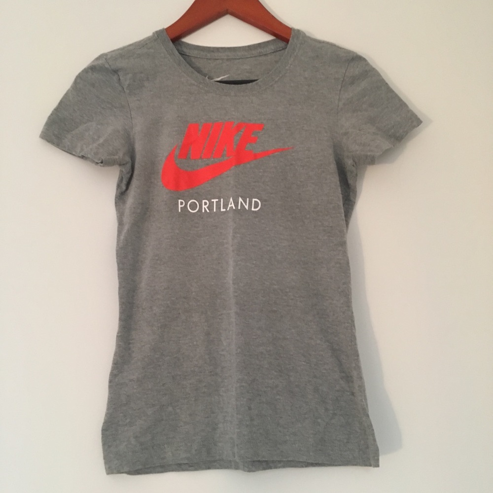 Nike Portland gray T-shirt with orange logo